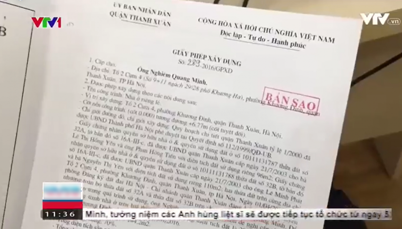 Căn chung cư mini của ông Nghiêm Quang Minh bị VTV "điểm tên" vì vi phạm quy định trong xây dựng Căn chung cư mini của ông Nghiêm Quang Minh bị VTV "điểm tên" vì vi phạm quy định trong xây dựng