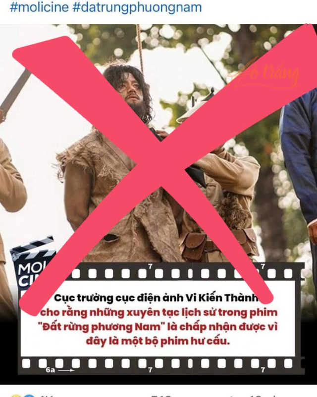 Hàng loạt tin giả liên quan đến phim "Đất rừng phương Nam" tràn ngập trên mạng xã hội - Ảnh chụp màn hình Hàng loạt tin giả liên quan đến phim "Đất rừng phương Nam" tràn ngập trên mạng xã hội - Ảnh chụp màn hình