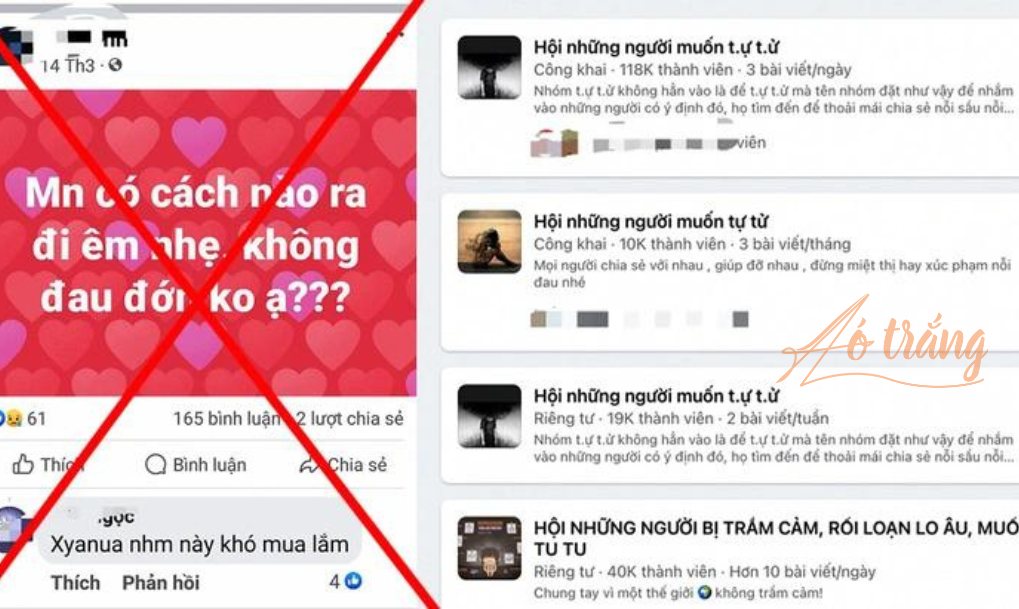 Mạng xã hội xuất hiện nhiều hội nhóm mang nội dung xúi giục nhau tự tử Mạng xã hội xuất hiện nhiều hội nhóm mang nội dung xúi giục nhau tự tử