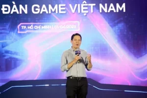 Ông Lê Quang Tự Do tại Diễn đàn Game Việt Nam 2023.