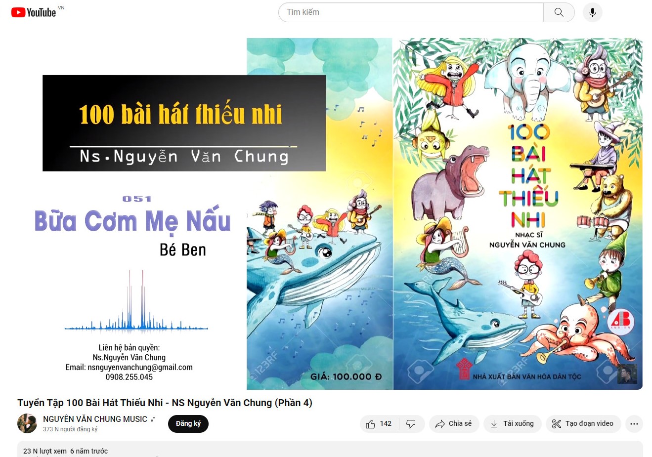 Album nhạc thiếu nhi của Nhạc sĩ Nguyễn Văn Chung 