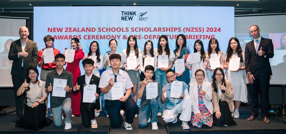 14 học sinh Việt Nam xuất sắc nhận Học bổng Chính phủ New Zealand