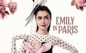 Lily Collins mặc đầm DMC by Đỗ Mạnh Cường trên poster phim 'Emily in Paris'