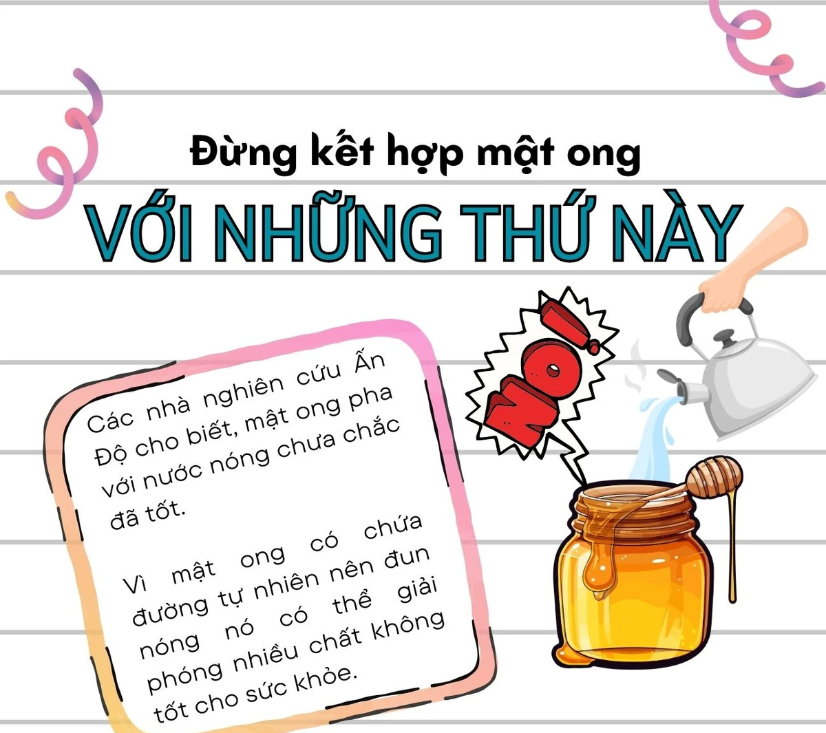 Lý do không nên kết hợp mật ong với những món này