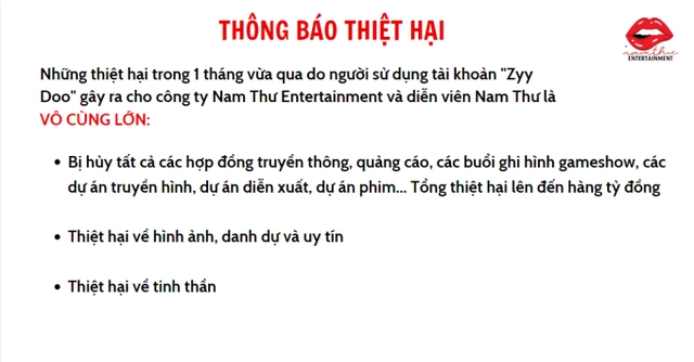 Nam Thư bị hủy tất cả hợp đồng, thiệt hại hàng tỉ đồng do scandal?