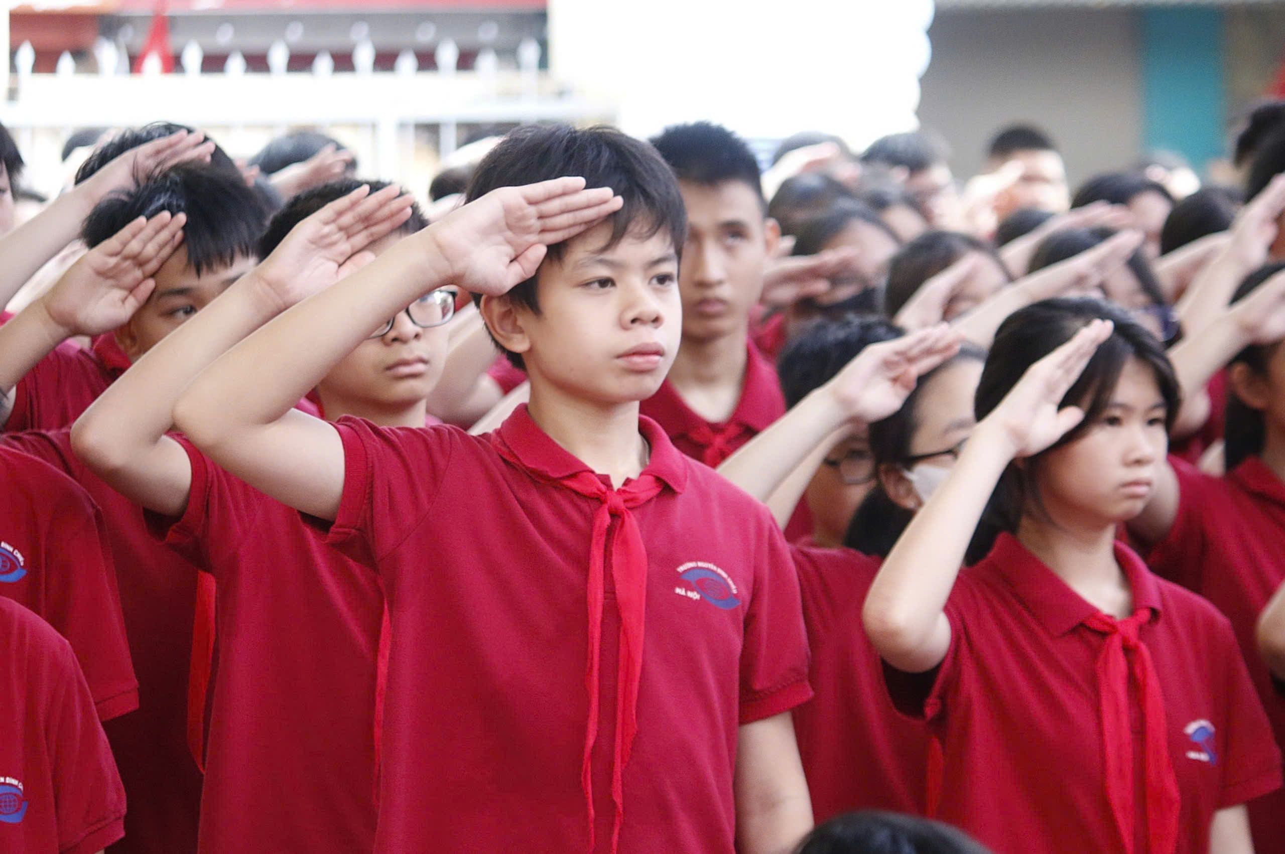 Học sinh vui mừng đón chào khai giảng năm học mới