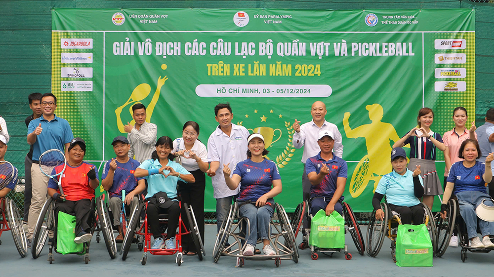 Gần 100 tay vợt tham gia Giải Vô địch các CLB Quần vợt & Pickleball trên xe lăn 2024