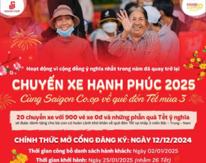 Saigon Co.op khởi động “Chuyến xe hạnh phúc” vé xe 0 đồng đưa bà con về quê đón Tết 