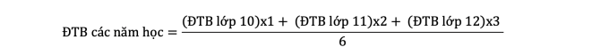 Công thức tính điểm xét tốt nghiệp THPT từ năm 2025