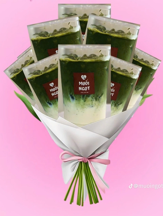 Tặng bạn đóa hoa matcha latte cho ngày mới nè!