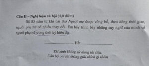Đề Văn chuyên thi vào lớp 10 Trường THPT Chuyên Khoa học Xã hội và Nhân văn Hà Nội năm 2025 Đề Văn chuyên thi vào lớp 10 Trường THPT Chuyên Khoa học Xã hội và Nhân văn Hà Nội năm 2025