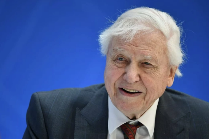 Nhà sinh vật học David Attenborough. Ảnh: MANDEL NGAN