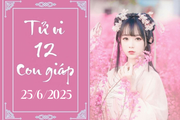 Tử vi 12 con giáp hôm nay ngày 25/6/2025: Thìn phát triển, Thân may mắn