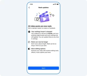 Reels là lựa chọn duy nhất mà người dùng Facebook nhận được khi tải video lên nền tảng này. ẢNH: META