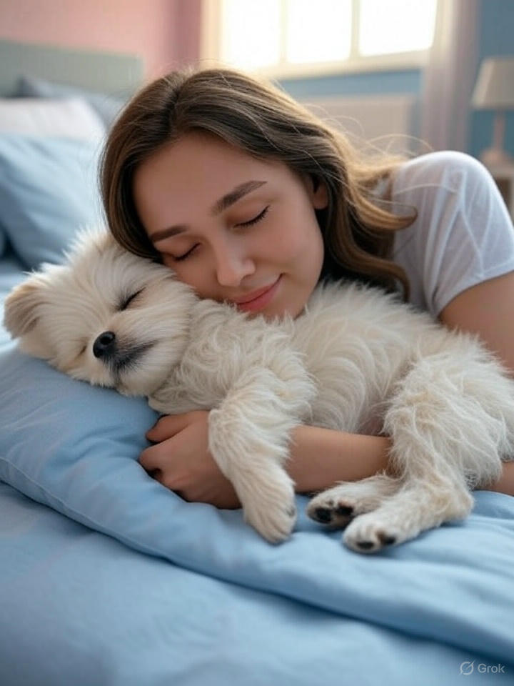 Có nên ngủ cùng thú cưng?
