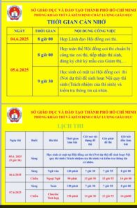Chi tiết lịch thi lớp 10, lớp 10 chuyên tại TP HCM Chi tiết lịch thi lớp 10, lớp 10 chuyên tại TP HCM