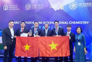 Đoàn học sinh Việt Nam tại Olympic Hóa học quốc tế Abu Rayhan-Biruni 2025. Ảnh: HUST