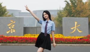 Ngọc Ánh tại Đại học Nam Kinh hồi cuối năm ngoái. Ảnh: Nhân vật cung cấp