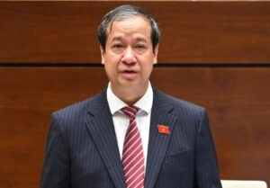 Bộ trưởng Bộ Giáo dục và Đào tạo Nguyễn Kim Sơn trả lời chất vấn sáng 20/6 - Ảnh: Trung tâm báo chí Quốc hội
