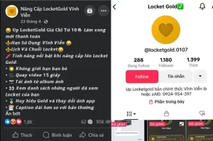 Trang Fanpage lừa đảo nâng cấp Locket Gold (Ảnh:Chụp màn hình).
