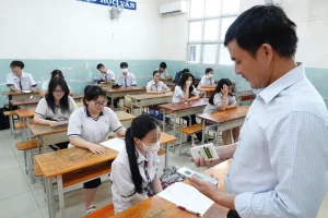 Học sinh lớp 12 tại TP.HCM tham gia kỳ thi thử tốt nghiệp THPT năm 2025. ảnh: Đào Ngọc Thạch
