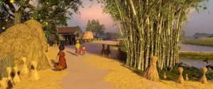Bối cảnh phim “Trạng Quỳnh nhí: Truyền thuyết Kim Ngưu” đậm chất nông thôn Việt Nam.