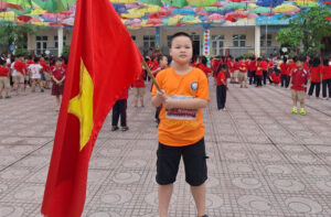Nguyễn Chí Dũng, học sinh Trường Tiểu học La Khê. Ảnh: NVCC