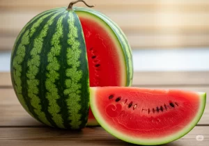 Ăn dưa hấu vào mùa hè không chỉ giúp giải khát mà còn mang đến hàng loạt lợi ích cho sức khỏe Ảnh: AI
