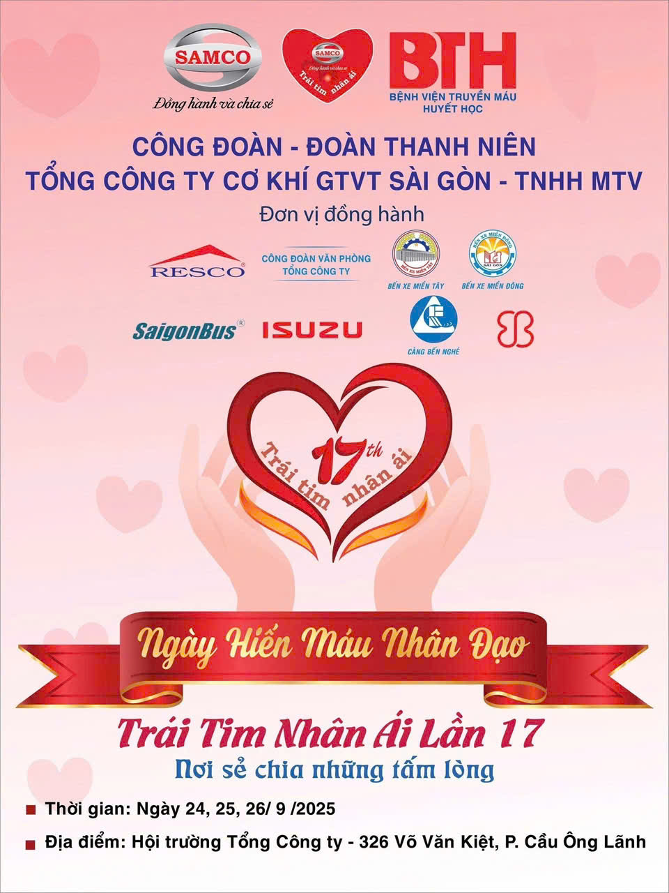 Chương trình hiến máu tình nguyện “Trái tim nhân ái” lần thứ 17 – năm 2025