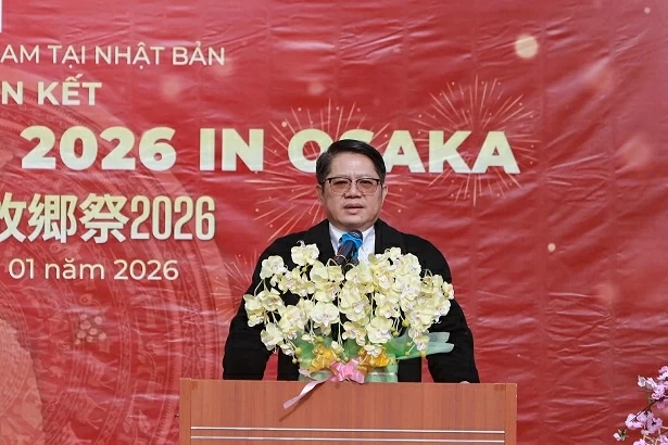 Ông Ngô Trịnh Hà, Tổng lãnh sự Việt Nam tại Osaka phát biểu tại sự kiện