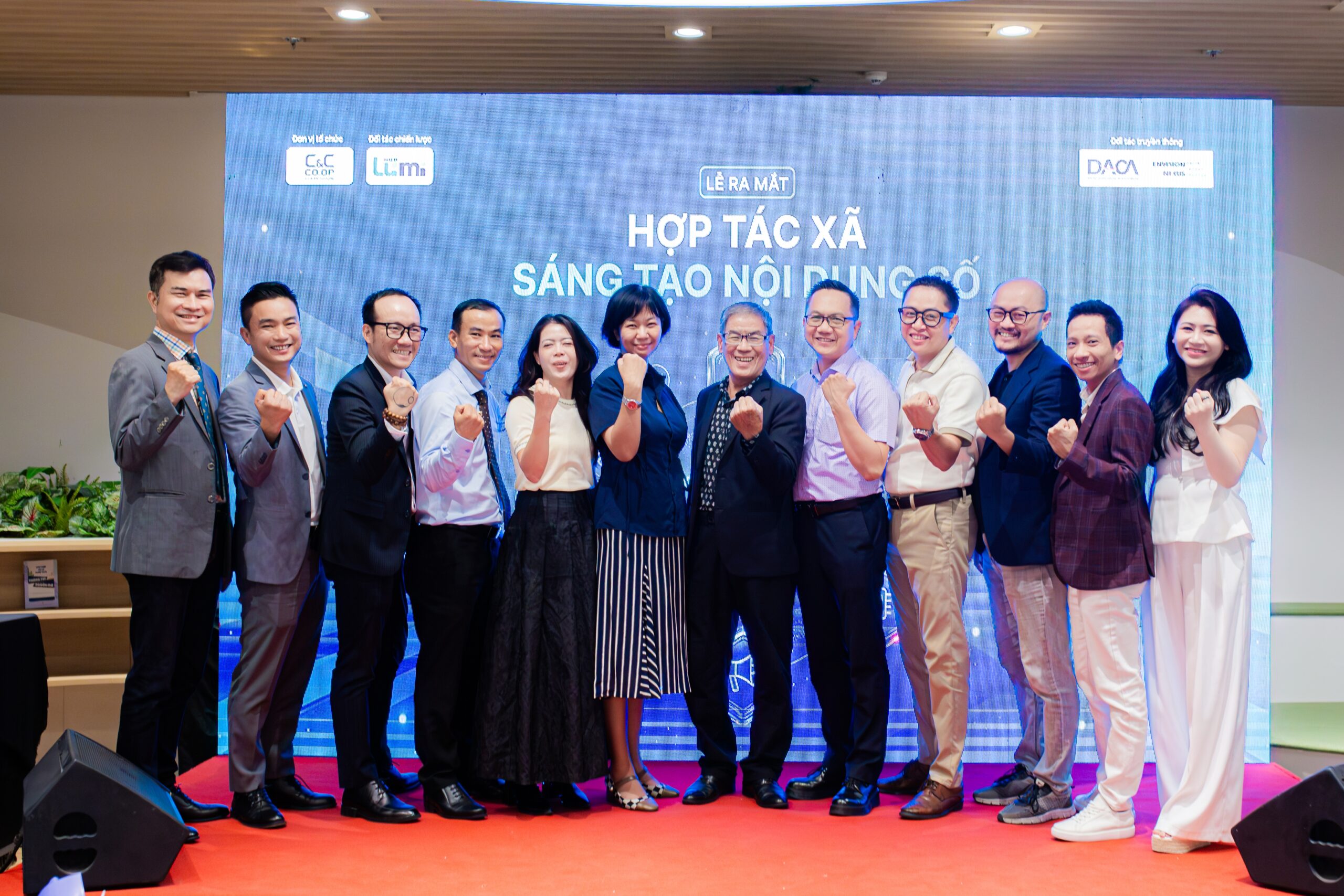 Ban điều hành HTX gồm đại diện từ các doanh nghiệp truyền thông, công nghệ và tư vấn pháp lý.