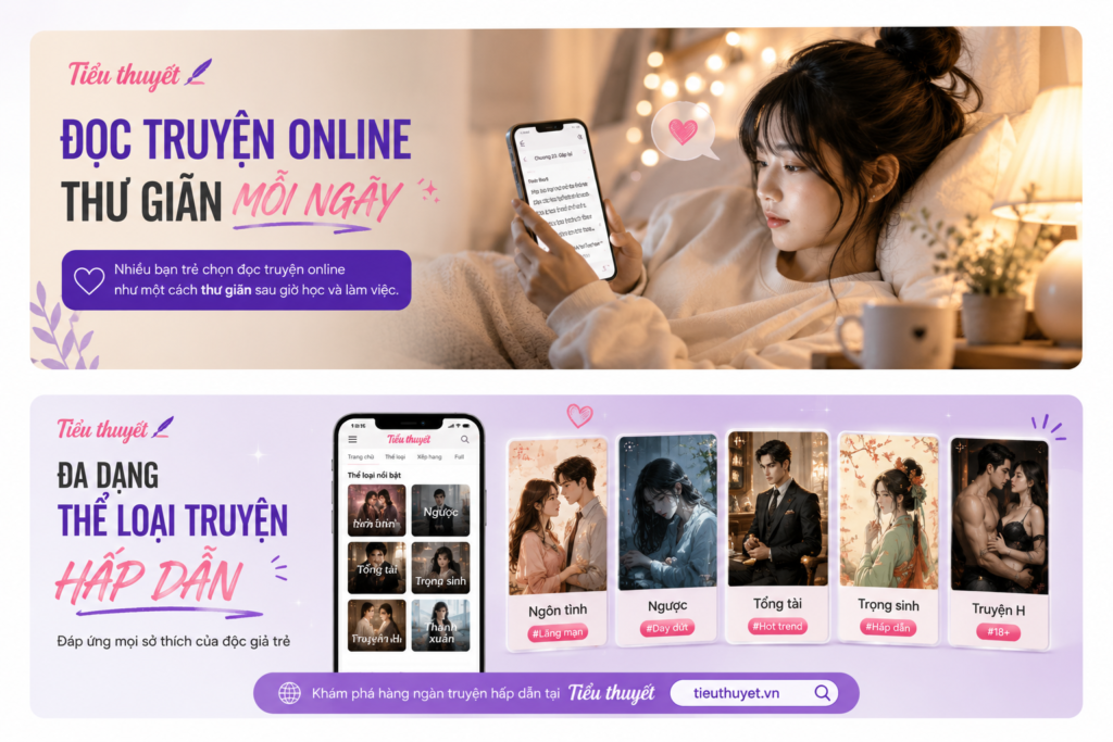 Các thể loại như ngôn tình, tổng tài hay trọng sinh đang thu hút đông đảo độc giả trẻ