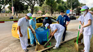 Phong trào "Thứ Bảy xanh" góp phần xây dựng không gian khám chữa bệnh xanh – sạch – đẹp, an toàn và thân thiện.