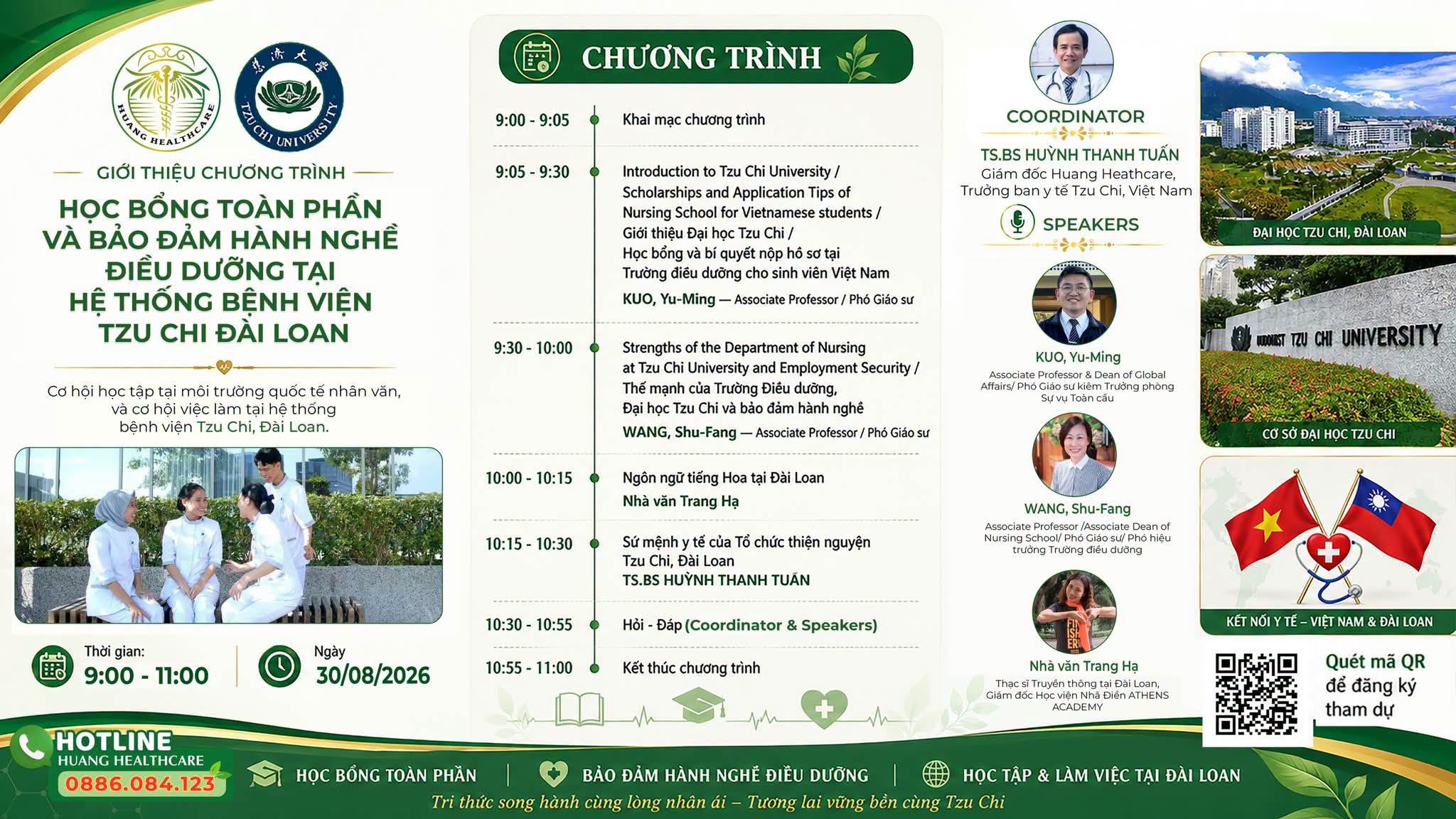 Học bổng toàn phần ngành Điều dưỡng tại Đài Loan: 30 cơ hội dành cho sinh viên Việt Nam