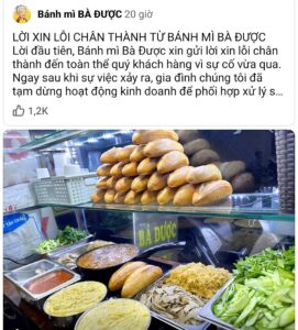 Vụ nghi ngộ độc sau khi ăn bánh mì Bà Được tại Quảng Ngãi tiếp tục có thêm người nhập viện. Đến sáng 13-10, đã ghi nhận 167 trường hợp; cơ sở bánh mì đã tạm dừng hoạt động và lên tiếng xin lỗi khách hàng.