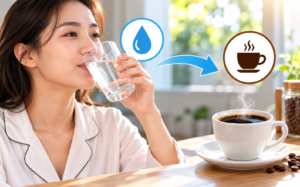 uống nước trước cà phê